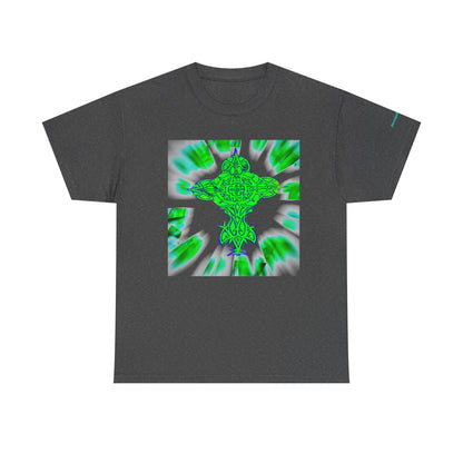 Celtic Green Cross T-Shirt — Vibrant Celtic Knotwork Tee