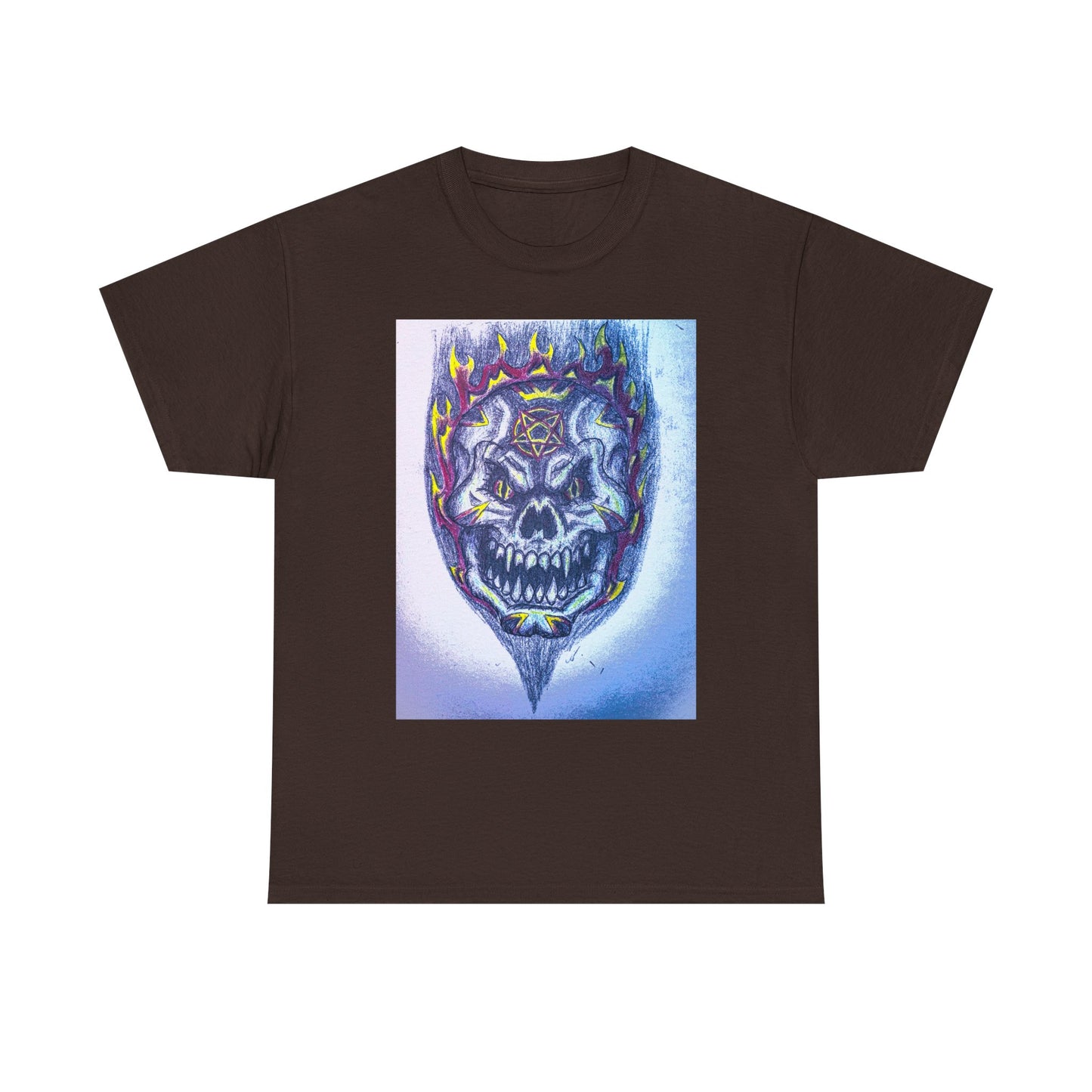 Edgy Skull Graphic Tee, Unisex Heavy Cotton T-Shirt for Halloween, Music Festivals, Everyday Wear, Gifts for Him and Her