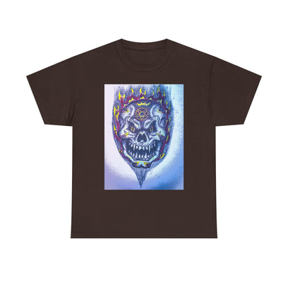 Edgy Skull Graphic Tee, Unisex Heavy Cotton T-Shirt for Halloween, Music Festivals, Everyday Wear, Gifts for Him and Her