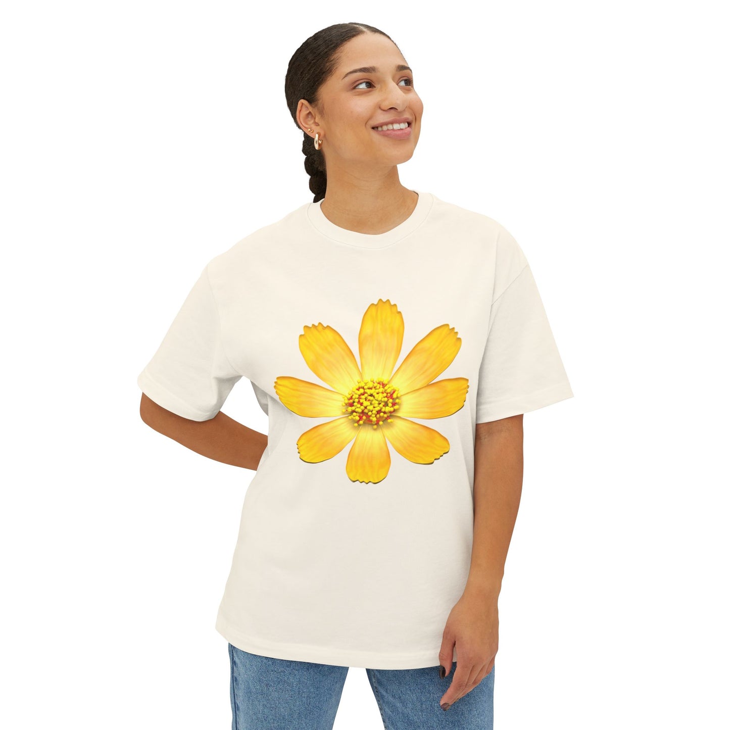Yellow Petals Oversized Tee