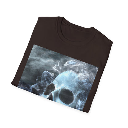 Eerie Skull Graphic T-Shirt for Dark Aesthetic Lovers, Unisex Casual Wear, Halloween Tee, Alternative Fashion