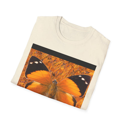 Butterfly Vibe Unisex Softstyle T-Shirt, Casual Wear, Nature Lover Gift, Eco-Friendly Apparel, Spring Fashion, Art Tee