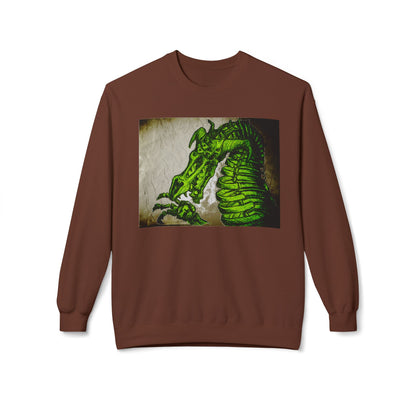 Vintage Green Dragon Unisex Midweight Softstyle Fleece Crewneck Sweatshirt