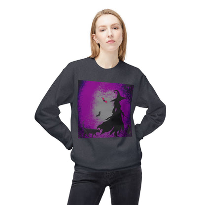 Magical Witchy purple haze Fleece Sweatshirt, Cozy Halloween Apparel, Unisex Crewneck, Witchy Gifts, Autumn Fashion, Enchanted Style