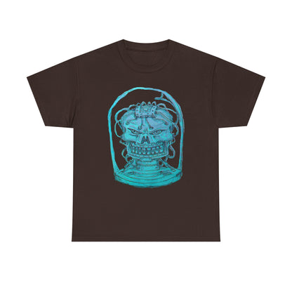 Vibrant Turquoise skull original design Unisex Heavy Cotton Tee
