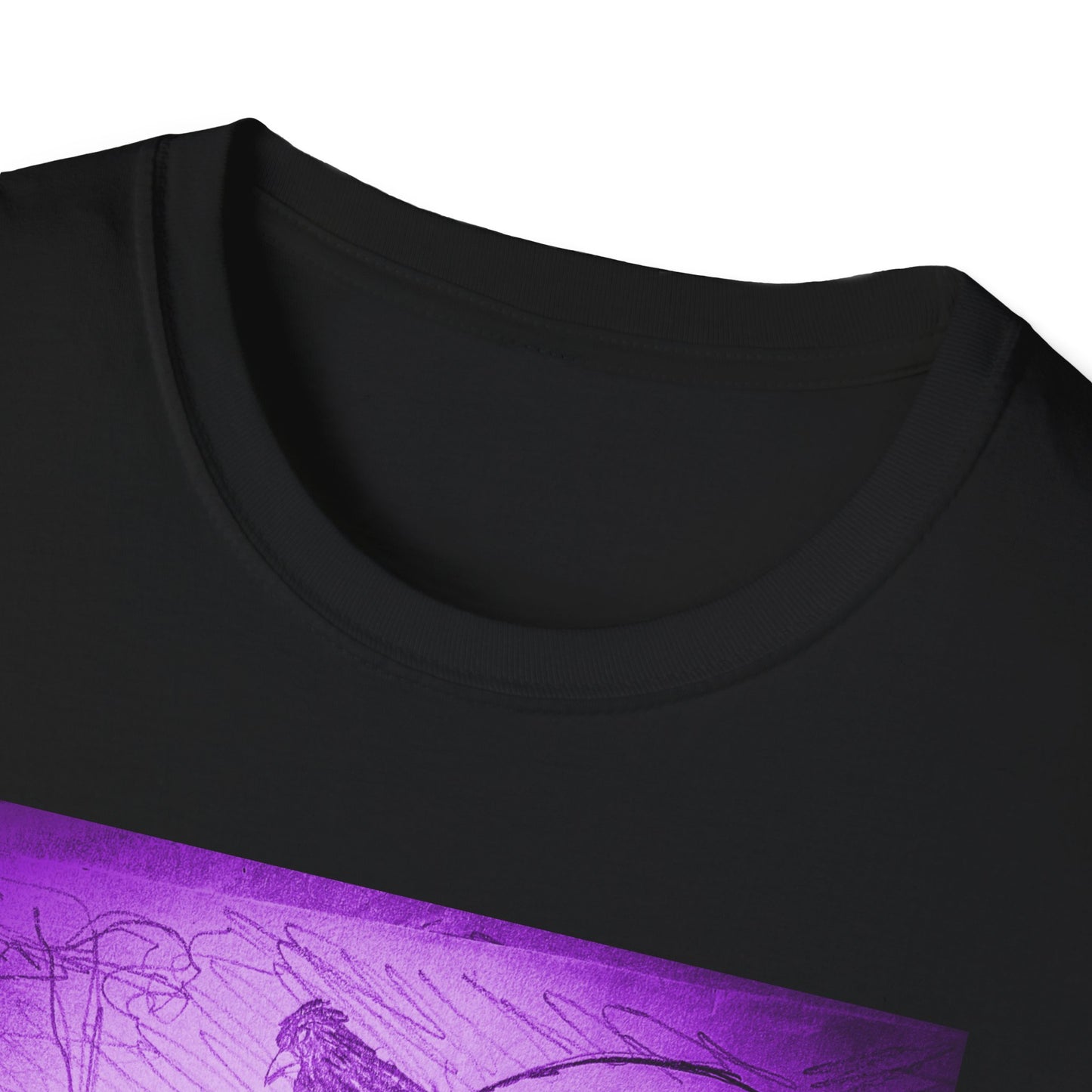 Purple Scarecrow Unisex Tee | Softstyle T-Shirt | Gothic Art, Fall Fashion, Halloween Shirt, Casual Wear, Scarecrow Design