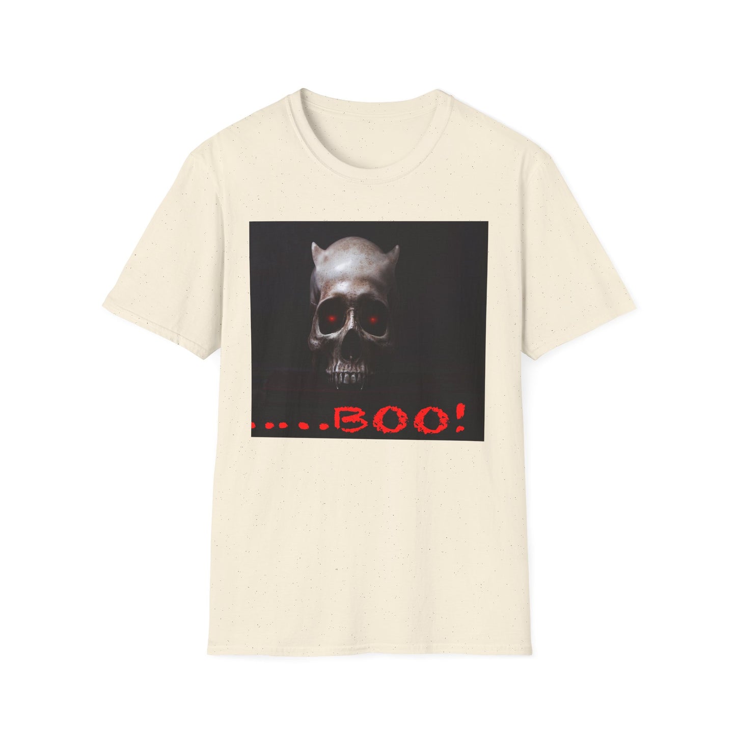 Spooky Demon Boo T-Shirt | Halloween Costume Tee | Unisex Softstyle Tee | Boo! Graphic Shirt | Casual Wear | Comfortable Halloween Apparel
