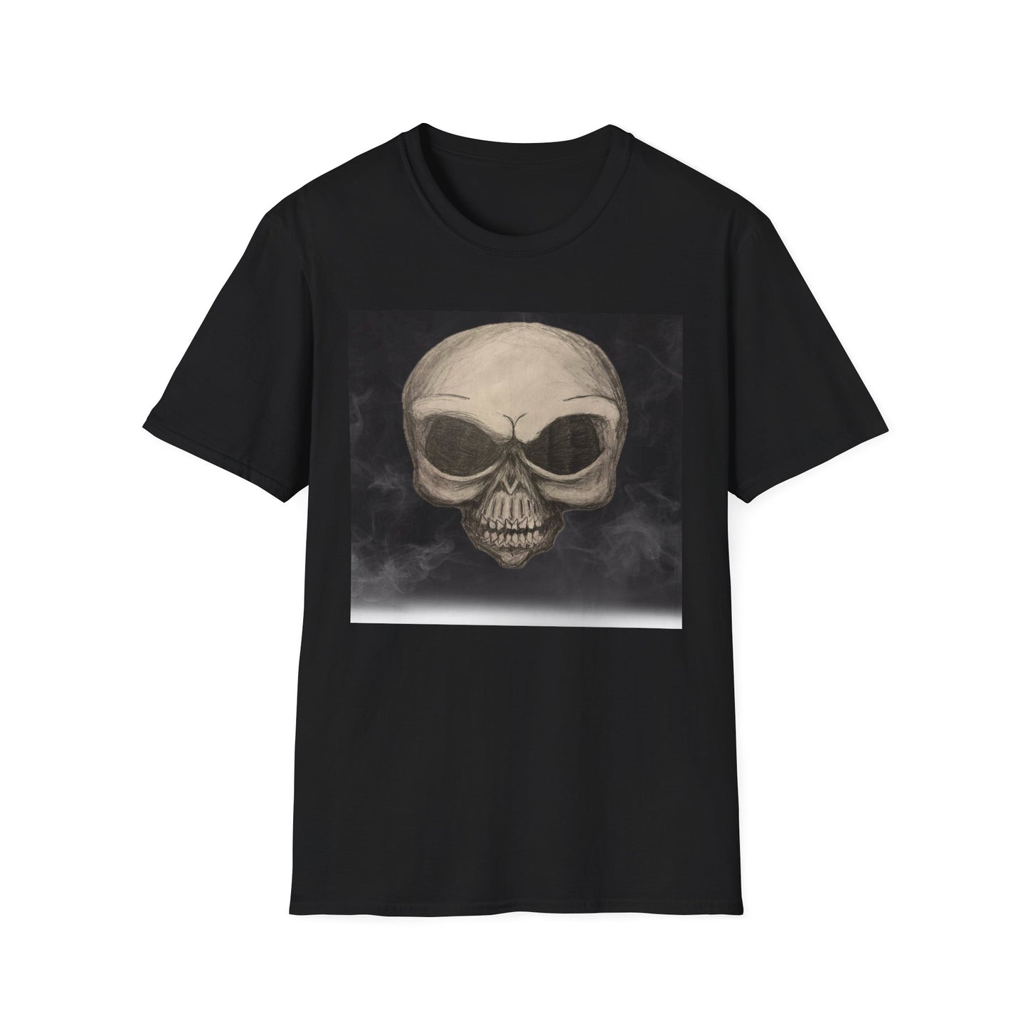 Skull Art Unisex Softstyle T-Shirt - Edgy Graphic Tee for Halloween, Festival Wear, Music Lovers, Gift Idea, Casual Style