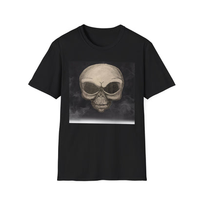 Skull Art Unisex Softstyle T-Shirt - Edgy Graphic Tee for Halloween, Festival Wear, Music Lovers, Gift Idea, Casual Style