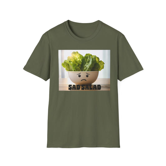 Cute T-Shirt with Sad Salad Face Design