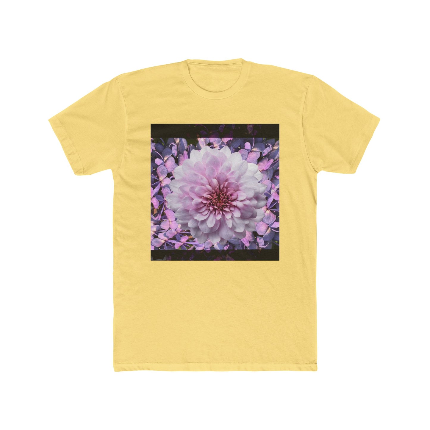 Floral Lilacs Bloom Unisex Cotton Crew Tee, Floral T-Shirt, Summer Outfit, Gift for Nature Lovers, Eco-Friendly Apparel, Botanical Tee