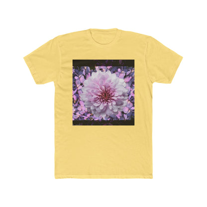 Floral Lilacs Bloom Unisex Cotton Crew Tee, Floral T-Shirt, Summer Outfit, Gift for Nature Lovers, Eco-Friendly Apparel, Botanical Tee