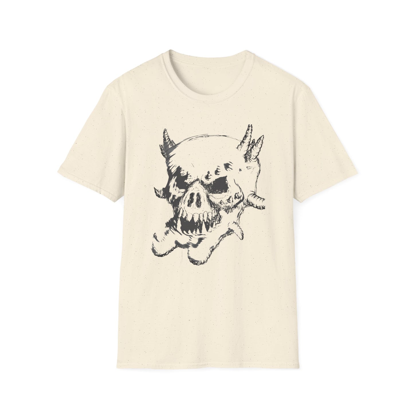 Skull Sketch T-Shirt — Edgy Grunge Graphic Tee