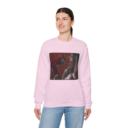 Halloween Horror Girl with Axe Sweatshirt, Unisex Crewneck, Horror Movie Fan Apparel, Halloween Costume Layering