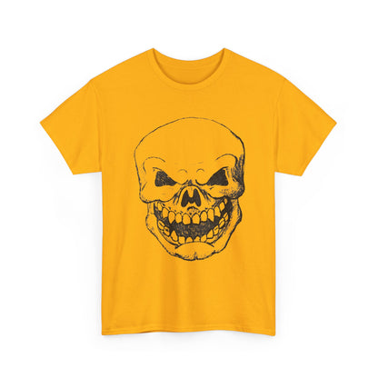 Sketched Skull Tee — Grinning Skull Graphic T-Shirt