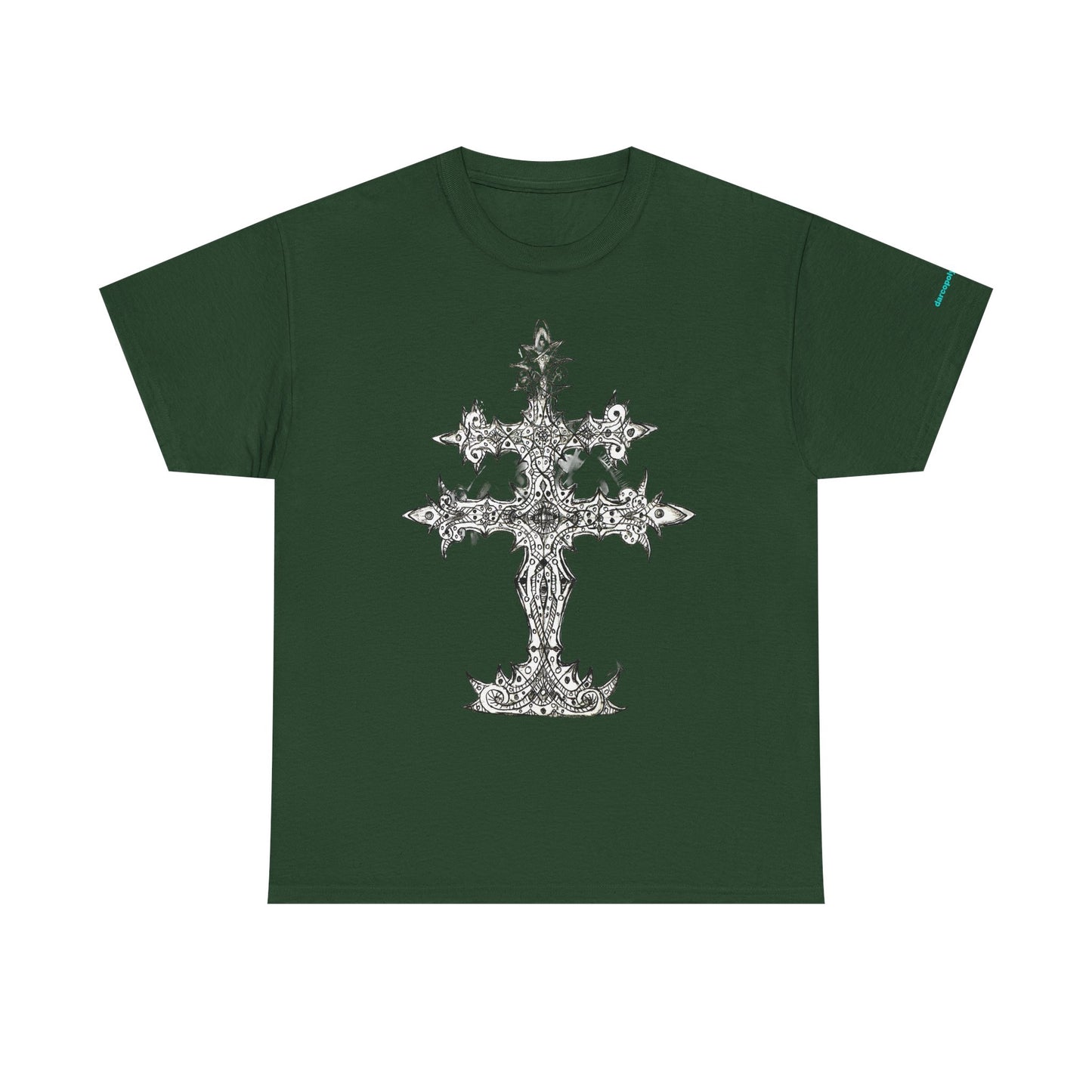 Graphic Tee — Gothic Cross Illustration Shirt