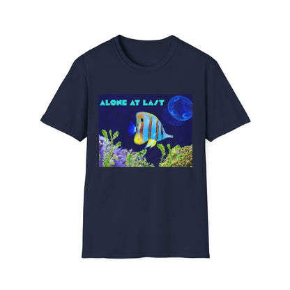 Underwater Adventure T-Shirt - (alone at last)Cool Sea Life Tee, Fish Shirt, Ocean Lover Gift, Beach Day Wear, Casual Summer Style, Swimwear