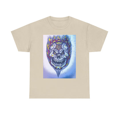 Edgy Skull Graphic Tee, Unisex Heavy Cotton T-Shirt for Halloween, Music Festivals, Everyday Wear, Gifts for Him and Her