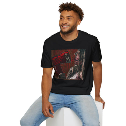 Halloween Horror Movie Axe Girl Unisex T-Shirt, Spooky Gift, Graphic Tee, Halloween Costume, Casual Wear, Men’s & Women’s Tee