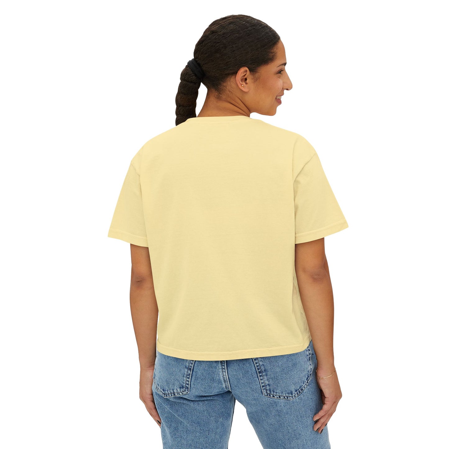 Floral Country Tulips Women's Boxy Tee - Cute Spring Top, Casual Wear, Gift for Her, Garden Lovers, Everyday Style