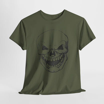 Sketched Skull Tee — Grinning Skull Graphic T-Shirt