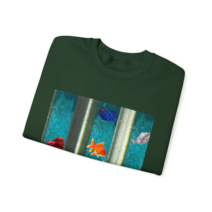 Vibrant Aquatic Sweatshirt - Cozy Outfit, Unique Gift, Everyday Comfort, Relaxing Atmosphere, Ocean Lover's Apparel