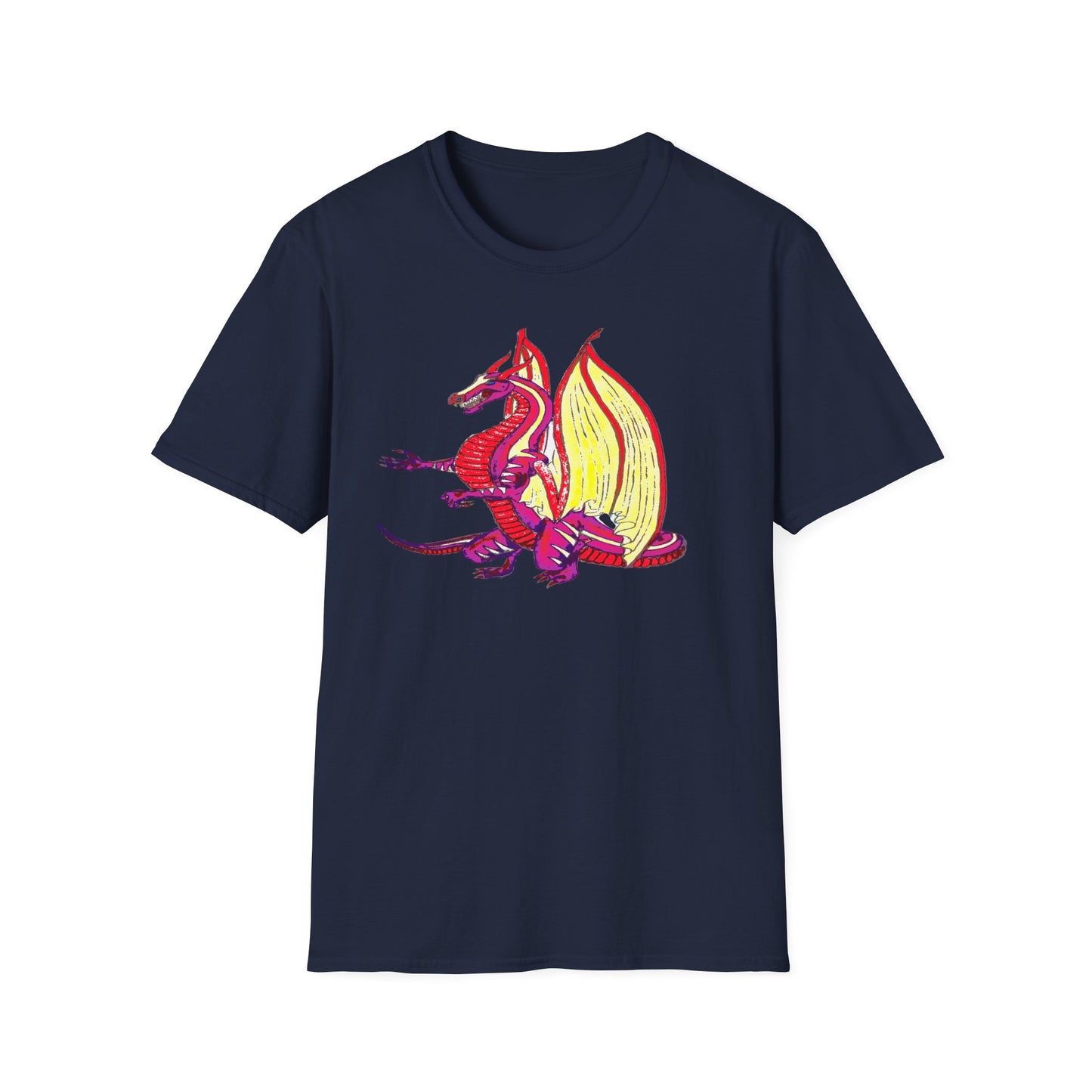 Red Dragon Graphic Unisex T-Shirt, Softstyle Tee, Unique Gift, Casual Wear, Fantasy Lover Apparel, Ideal for Conventions, Birthdays