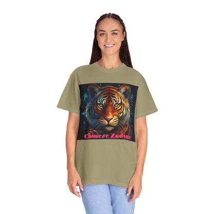 Chic Chinese Zodiac Tiger T-Shirt, Unisex Graphic Tee, Astrology Apparel, Zodiac Fashion, Year of the Tiger Shirt