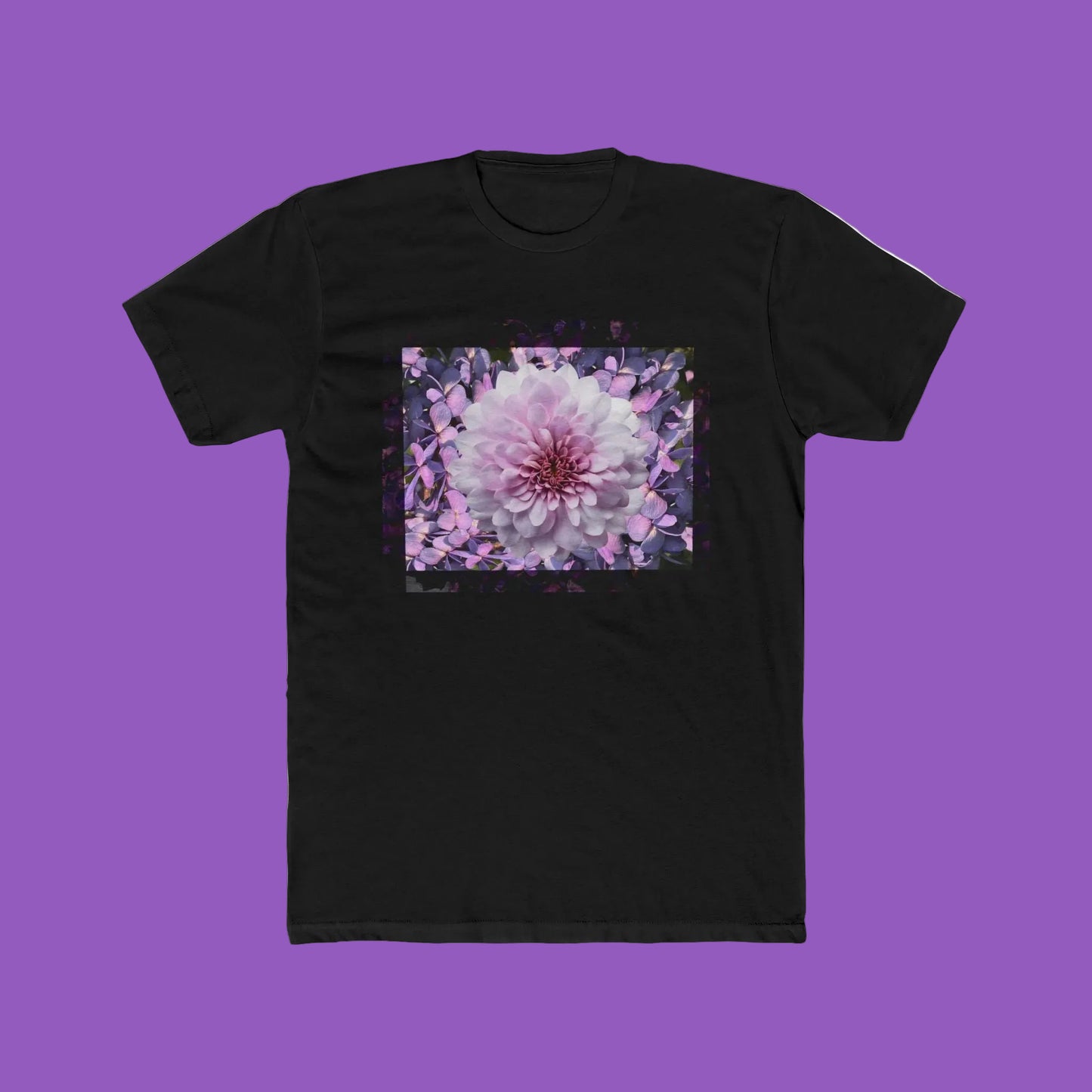 Floral Lilacs Bloom Unisex Cotton Crew Tee, Floral T-Shirt, Summer Outfit, Gift for Nature Lovers