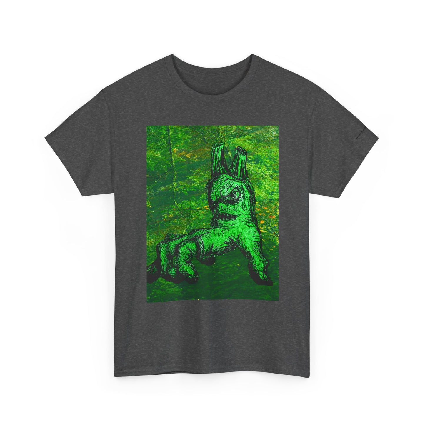 Graphic Tee — Neon Green Fantasy Art