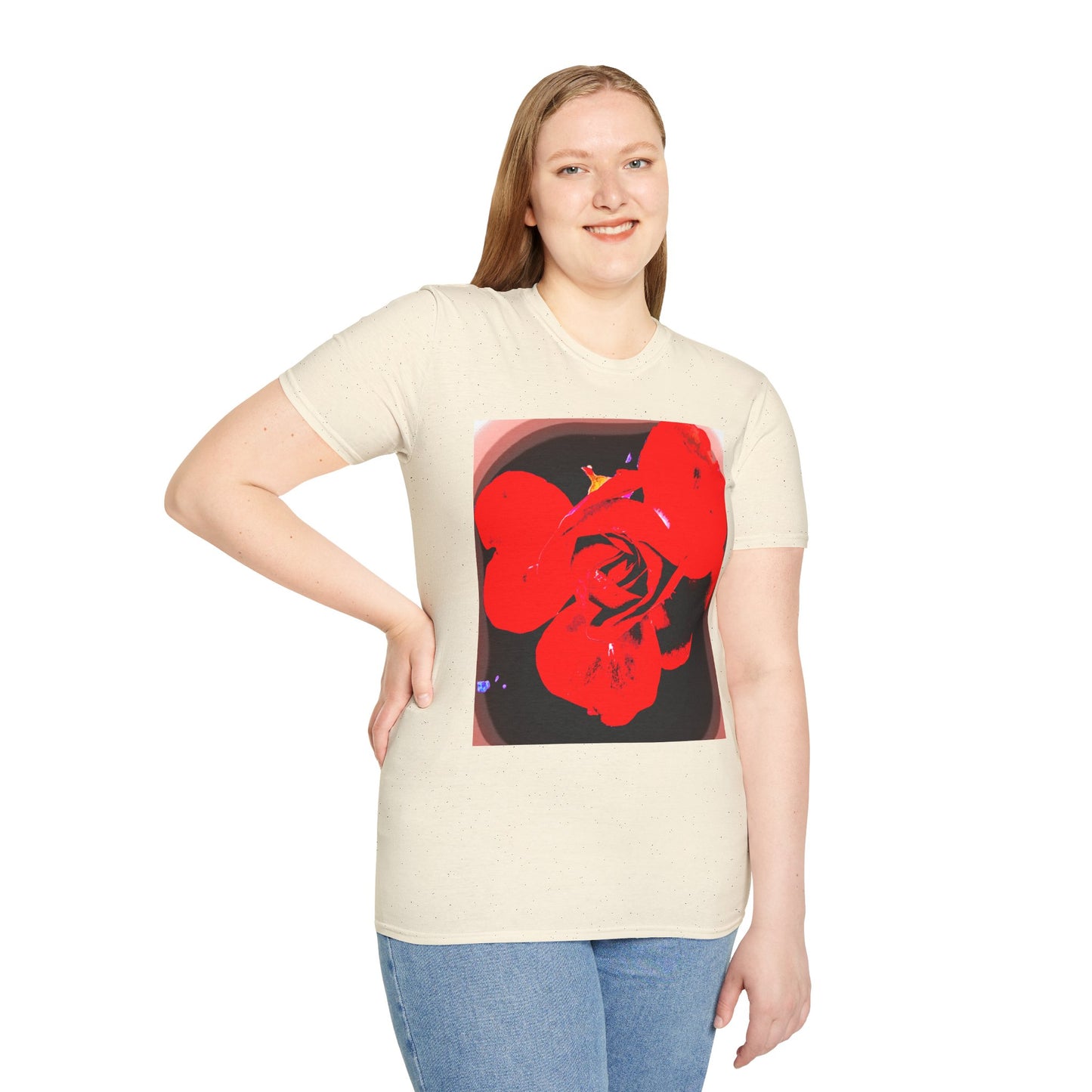 Sophie’s Saturday Floral Abstract T-Shirt — Red Rose Graphic Tee