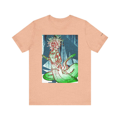 Mythic Serpent Goddess Tee — Neon Medusa Illustration T-Shirt