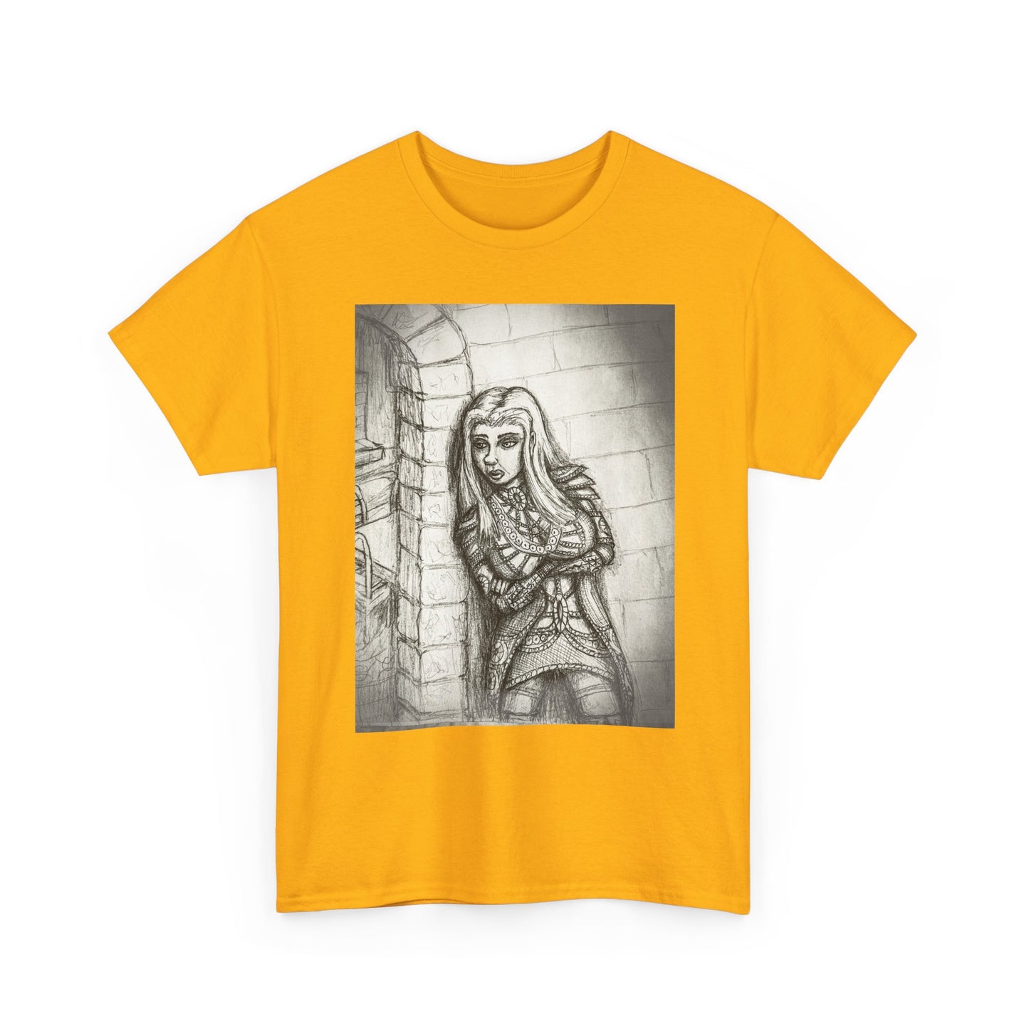 Fantasy Female Elf B & W Unisex Tee