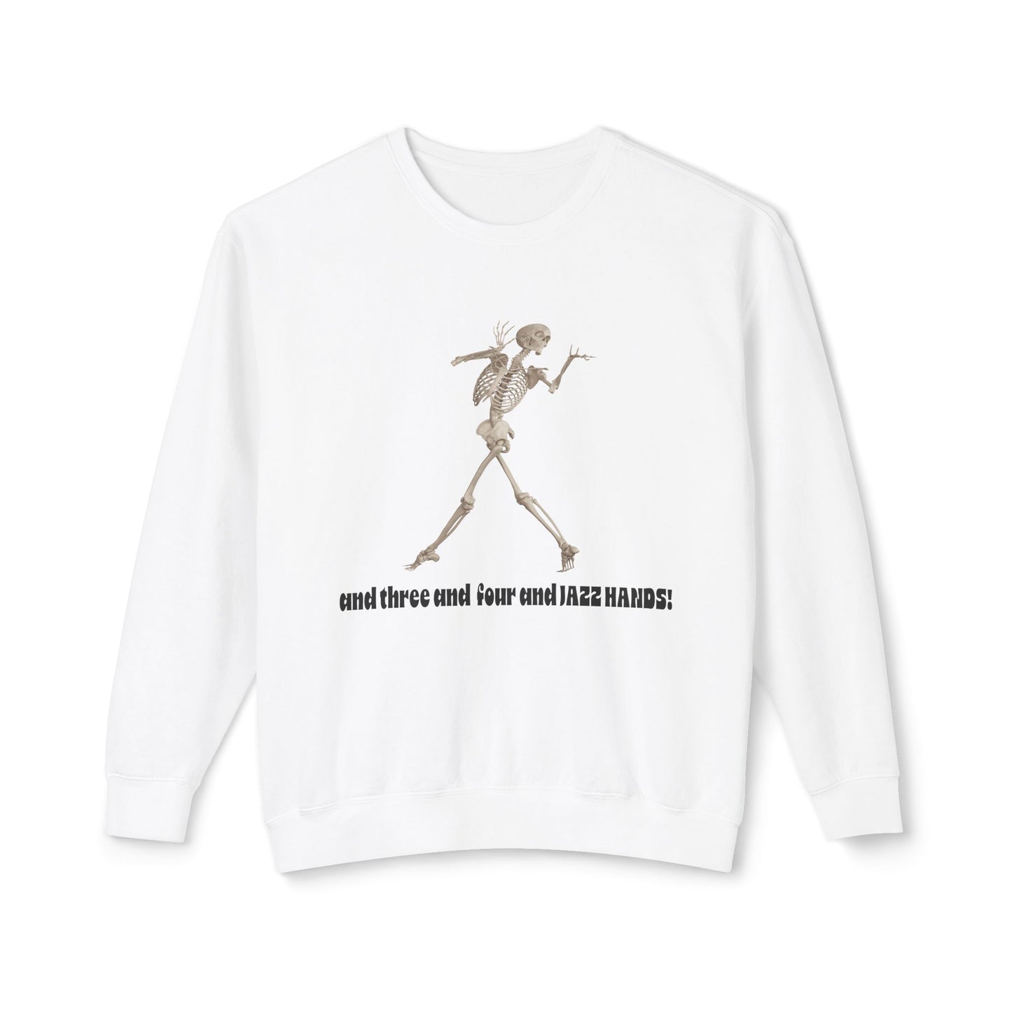 Skeleton Dance Unisex Lightweight Crewneck Sweatshirt, Halloween Sweater, Funny Gift, Casual Wear, Dance Lovers Sweatshirt, Unique Apparel
