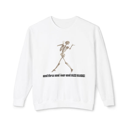 Skeleton Dance Unisex Lightweight Crewneck Sweatshirt, Halloween Sweater, Funny Gift, Casual Wear, Dance Lovers Sweatshirt, Unique Apparel