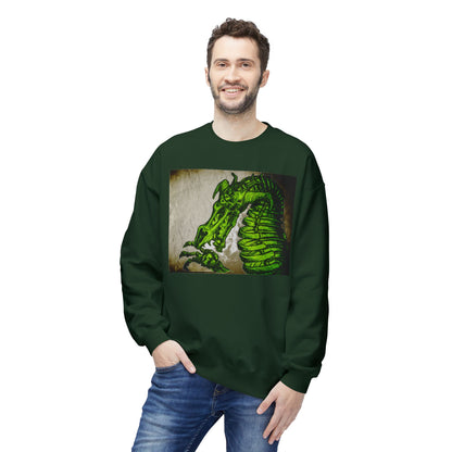 Vintage Green Dragon Unisex Midweight Softstyle Fleece Crewneck Sweatshirt