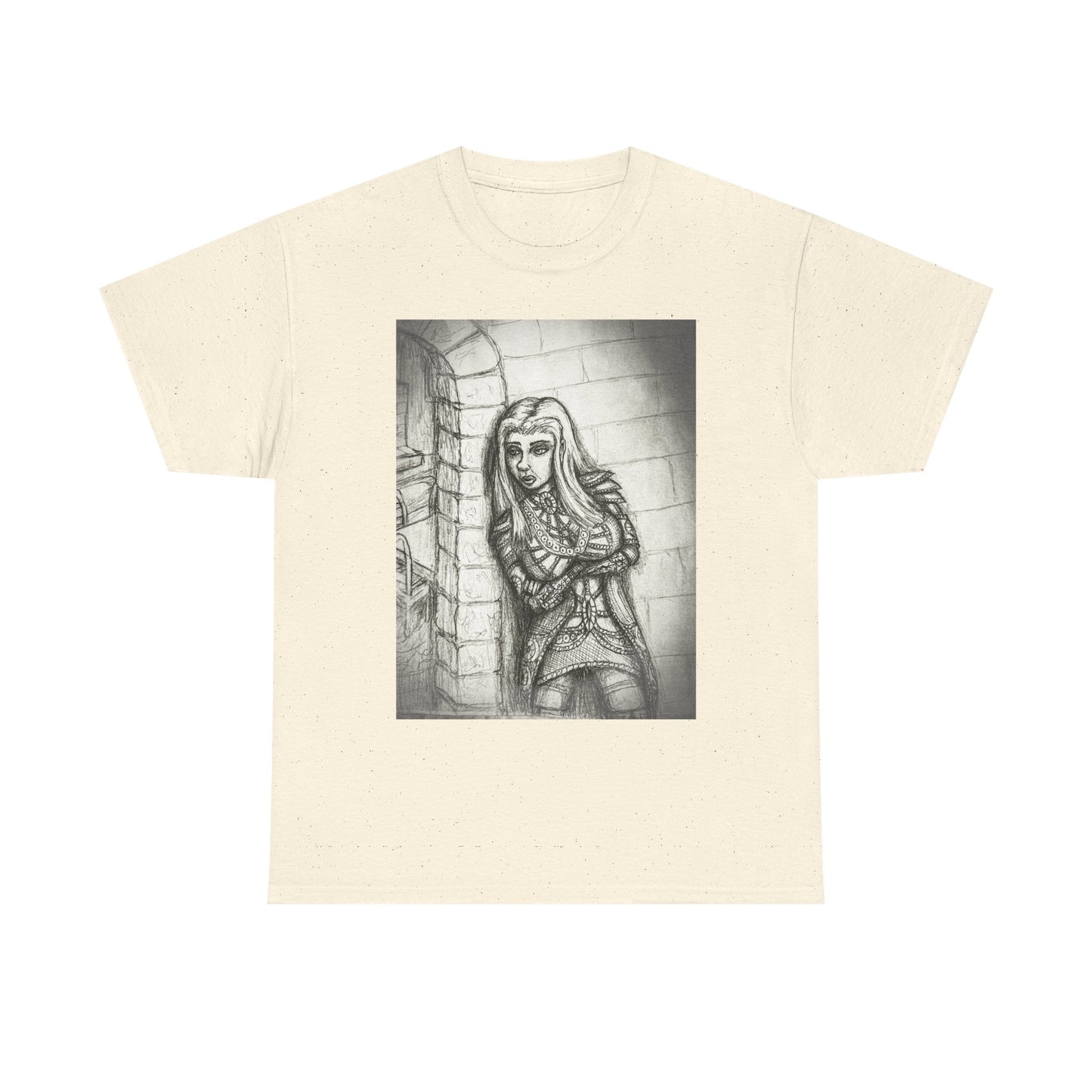 Fantasy Female Elf B & W Unisex Tee