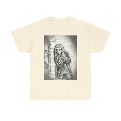 Fantasy Female Elf B & W Unisex Tee