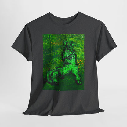 Graphic Tee — Neon Green Fantasy Art