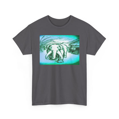 Artistic Elephant Unisex Cotton Tee - Unique Graphic Design
