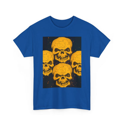 Halloween Skull  Graphic Tee, Unisex Heavy Cotton Tee, Graphic T-Shirt, Casual Wear, Unique Halloween Style, Perfect for Parties