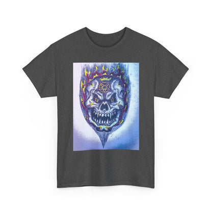 Edgy Skull Graphic Tee, Unisex Heavy Cotton T-Shirt for Halloween, Music Festivals, Everyday Wear, Gifts for Him and Her