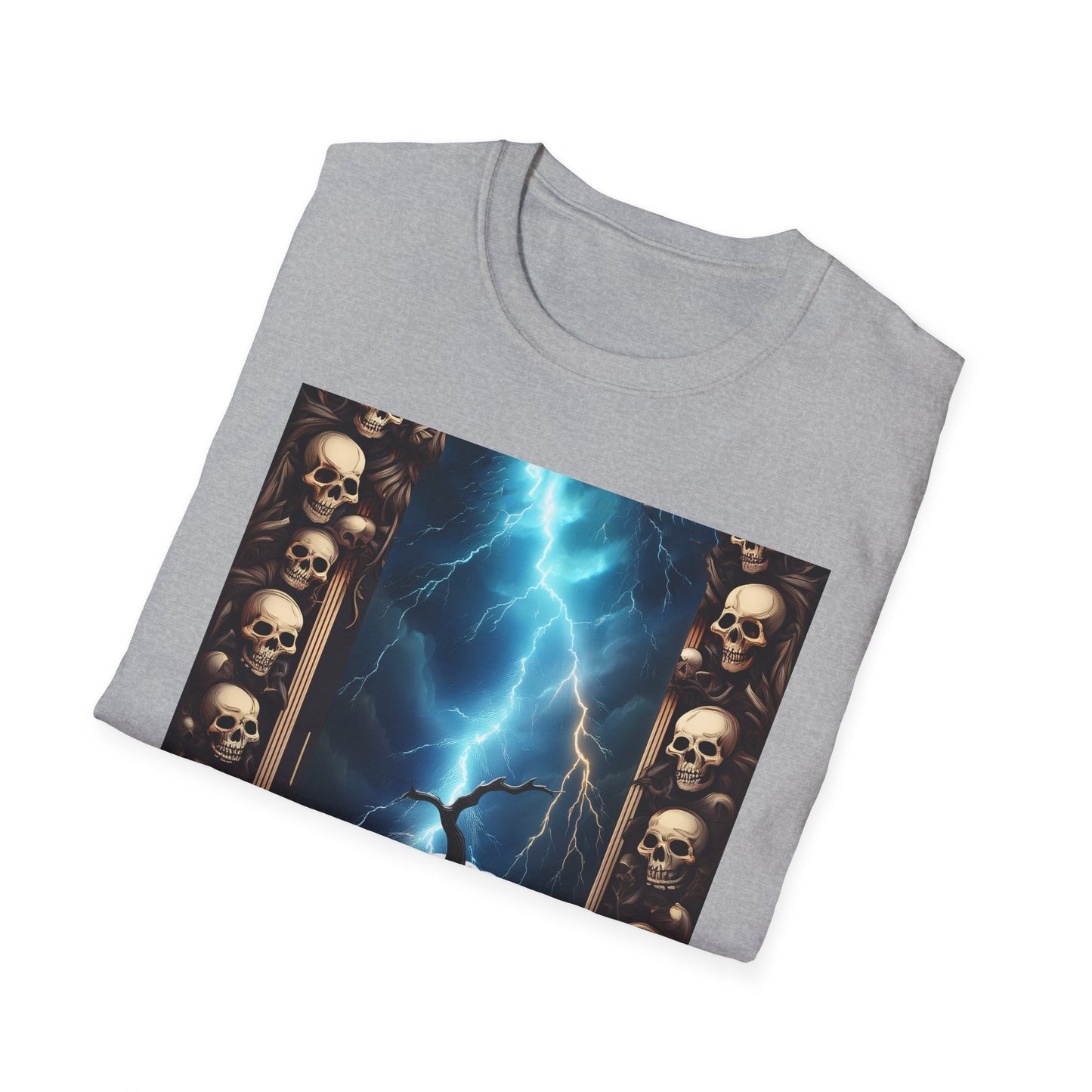 Spooky Skull Pumpkin Crawls from Frame T-Shirt, Halloween Shirt, Unisex Graphic Tee, Casual Halloween Wear, Fall Fashion