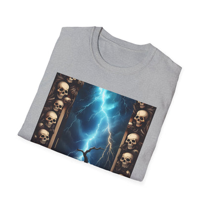 Spooky Skull Pumpkin Crawls from Frame T-Shirt, Halloween Shirt, Unisex Graphic Tee, Casual Halloween Wear, Fall Fashion