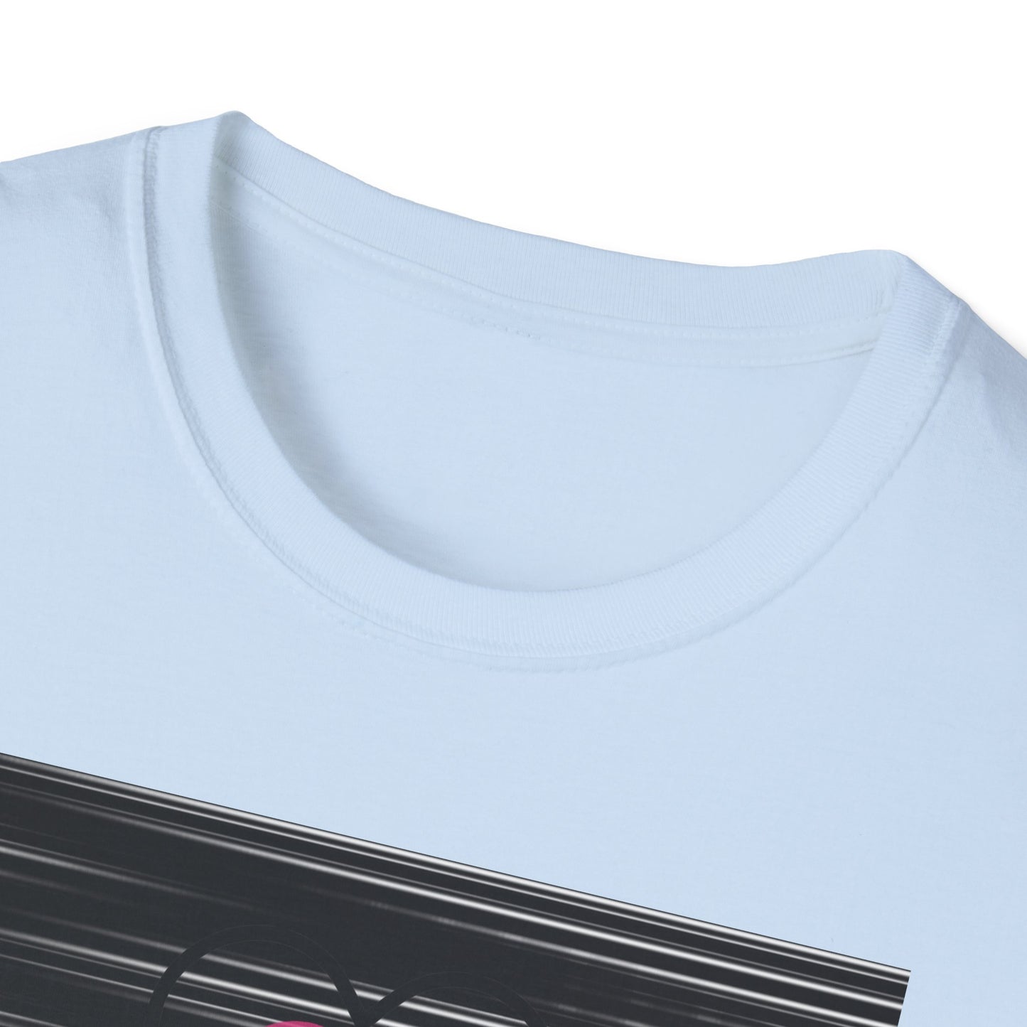 Love Heart Graphic T-Shirt — Neon Pink Retro Lines