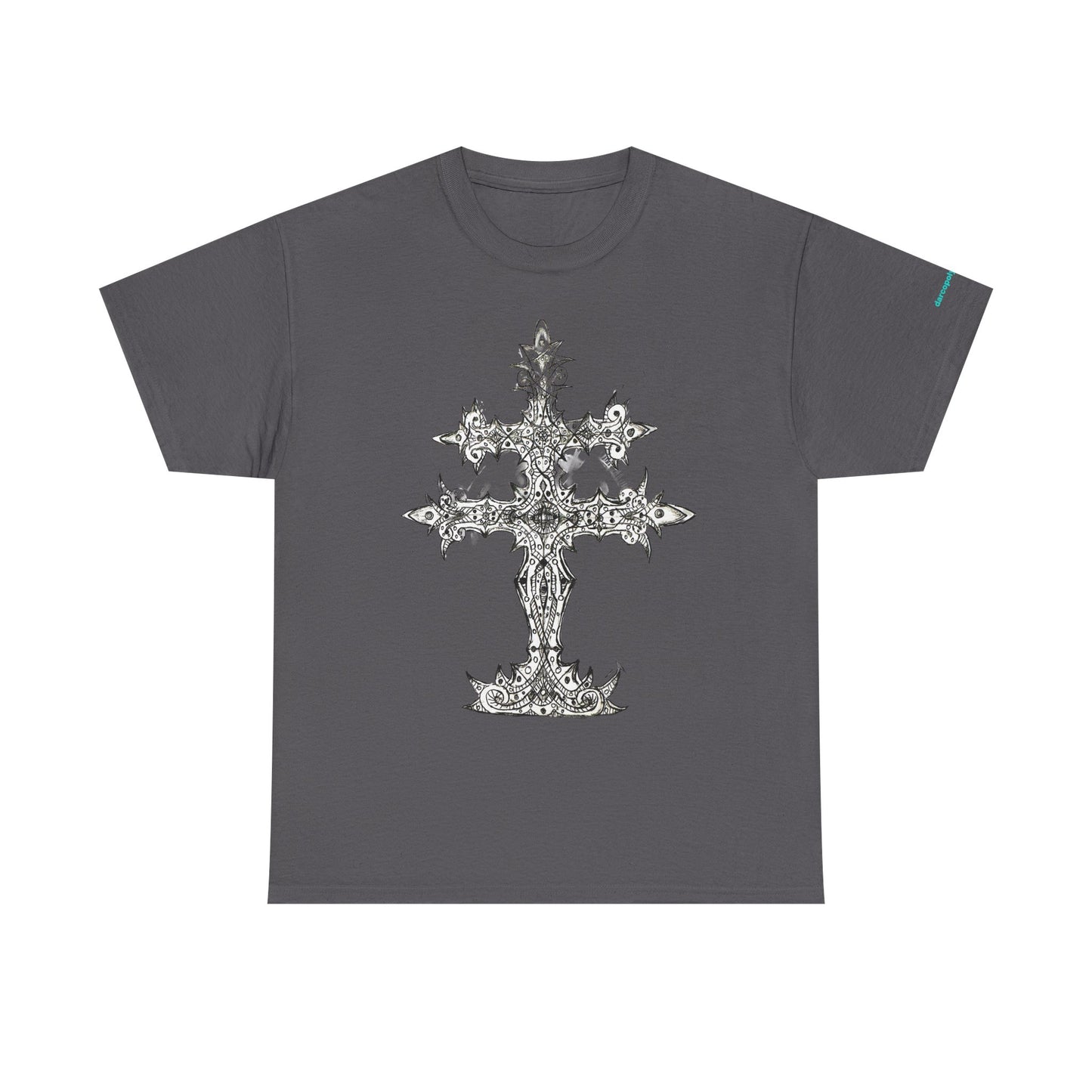 Graphic Tee — Gothic Cross Illustration Shirt