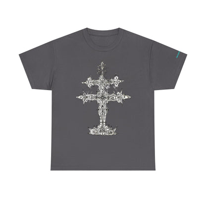 Graphic Tee — Gothic Cross Illustration Shirt