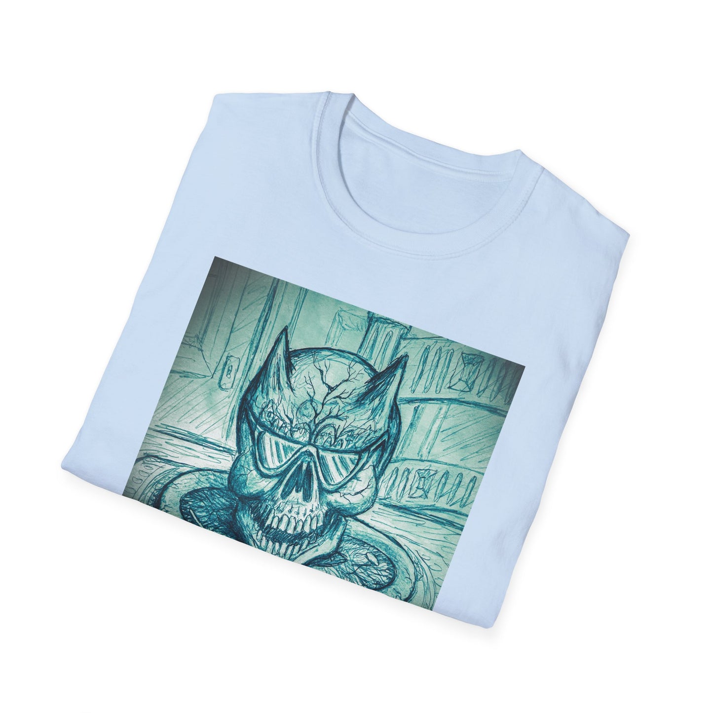 Gothic Skull Green Vignette design Graphic T-Shirt, Unisex Softstyle Tee, Edgy Artwork Tee, Alternative Fashion Shirt, Cool Casual Wear, Perfect Gift for [...]