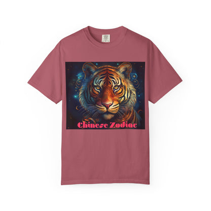 Chic Chinese Zodiac Tiger T-Shirt, Unisex Graphic Tee, Astrology Apparel, Zodiac Fashion, Year of the Tiger Shirt