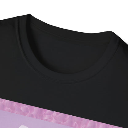 Pink Floral Art Unisex T-Shirt, Softstyle Tee, Summer Fashion, Gift for Her, Floral Shirt, Casual Wear